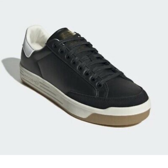 Adidas Rod Laver in Core Black Leather - Picture 2 of 5